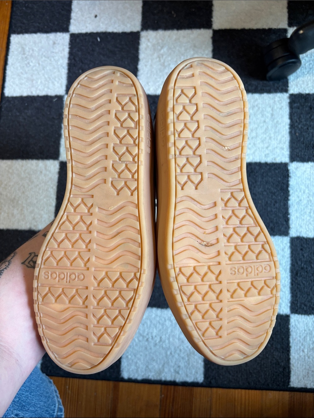 adidas White Black and Tan Platform Sneakers Women’s 8.5 - Picture 7 of 10
